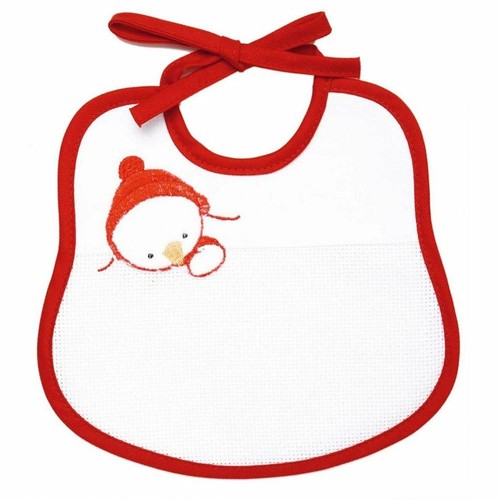 Bavaglino ricamo natale con - bavaglino,