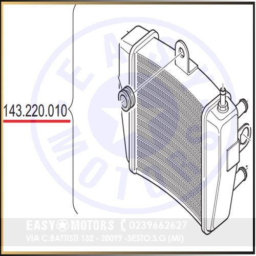 Polini 143 220 010 radiatore - polini,