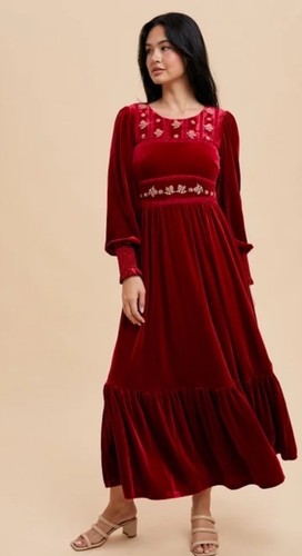 Maxi abito loom velluto - maxi,