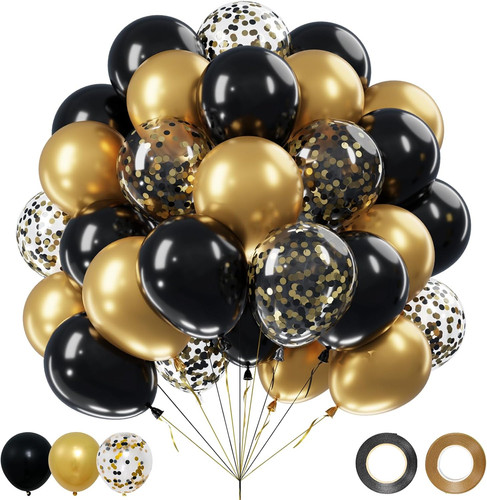 Set palloncini oro - oro, nero