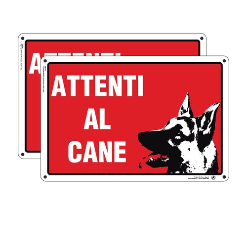 Cartello plastica attenti - cartello, in