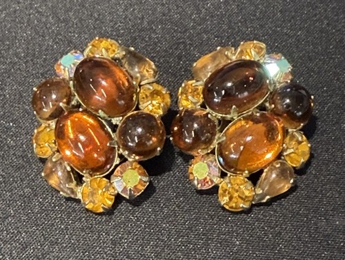 Orecchini clip strass - , cabochon