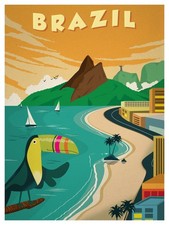 Poster Brasile Vintage Viaggio