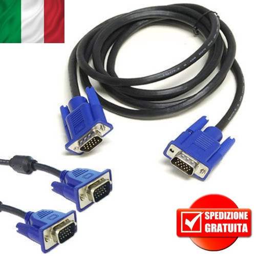 Cavo vga maschio - vga, maschio-maschio