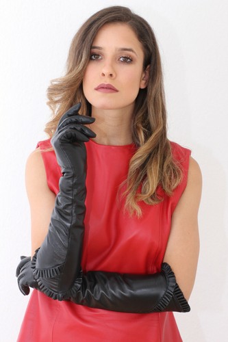 Guanti lunghi pelle varie - in,
