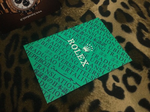 Rolex translation booklet - rolex,
