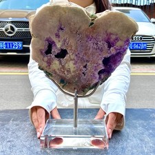 Cuore Quarzo Rosa Naturale 8,26LB - Cristallo Rosa Viola Love Stone Guarigione