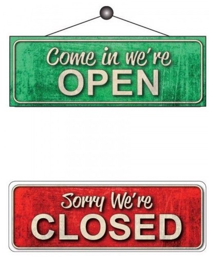 Open closed sign - closed,
