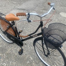 Bicicletta 26″ DONNA Olanda SENZA CAMBIO NERA + CESTO METALLO NERO
