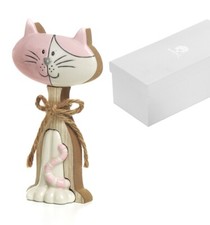 Statuina Gatto Spiritoso Rosa