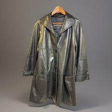Cappotto midi swing pelle di