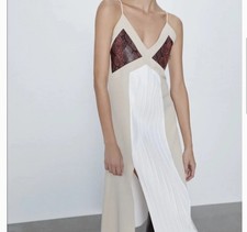 Abito midi nuovo Zara panna