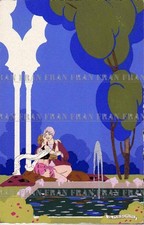 Cartolina 1925 circa. Pochoir Ars Nova Meschini. Donnina. Decò. Bellissima. Rara