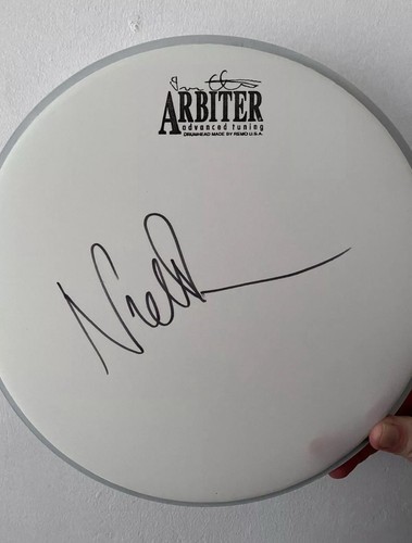 Nick mason autograph drum skin - nick,