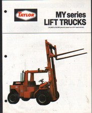 Scheda brochure carrello elevatore industriale Taylor "MY Series"
