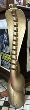 VINTAGE LARGE 99 cm SCULTURA STATUA ETNICA LEGNO INTAGLIATO SERPENTE COBRA