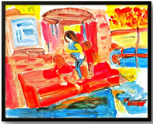 Mamma bambini espressionismo - e,