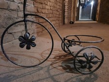 Portavaso In Ferro Battuto A Forma Di Bicicletta