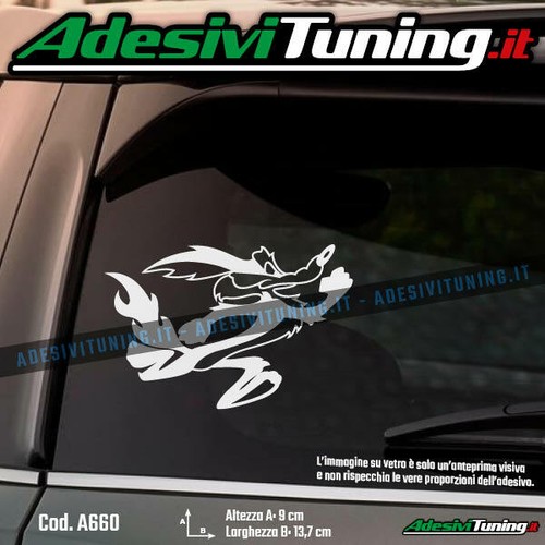 Adesivo willy willi coyote - adesivo,