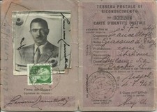 Luog. - Tessera Postale con 20 £ Imperiale 04.07.1945 - RRR