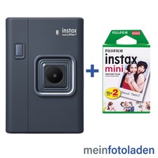 Fotocamera istantanea Fuji Instax Mini LiPlay + Midnight Blue Fujifilm + 2 mini pellicole