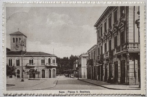 Cartolina sora piazza - sora,