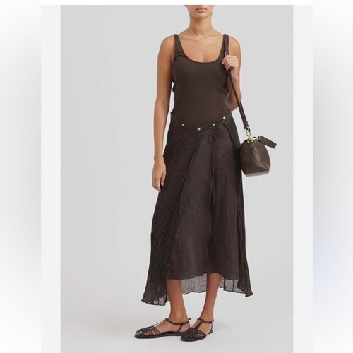 Abito pareo misto marrone - , zara