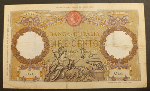 100 lire 1935 - 12/01/1935, bb