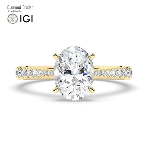 Anello fidanzamento ovale - anello,