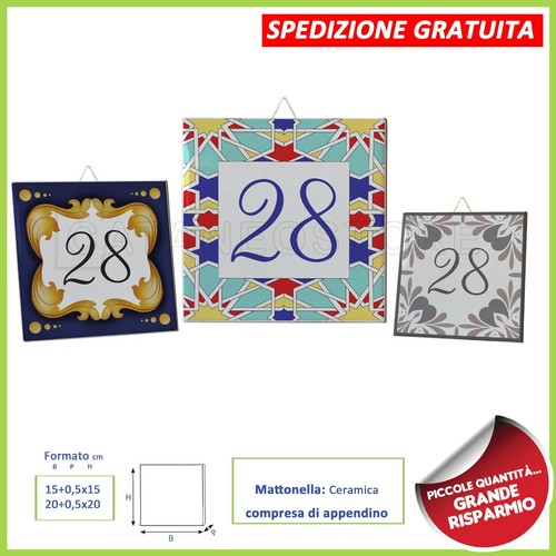 Mattonella ceramica con - mattonella, in