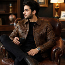 Giacca uomo vintage marrone