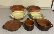 Enamelled terracotta bowls - 4,