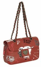 POCHETTE bag MINIPA' ecopelle  mis. 27x15x8 cm. - LE PANDORINE RED