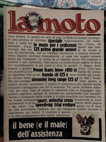 Moto maggio 1978 honda - la,