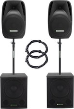 Impianto Audio Completo Attivo DJ Live 2x 18" Subwoofer Bluetooth 2x 12" Casse