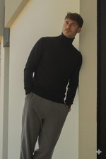 Maglione Uomo Dolcevita In Pura Lana