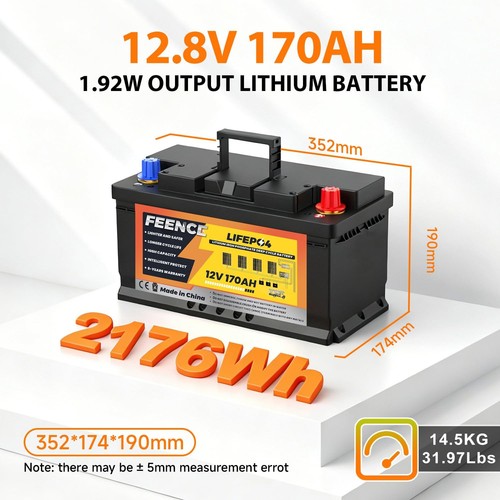 Batteria litio 12v 170ah - 12v,
