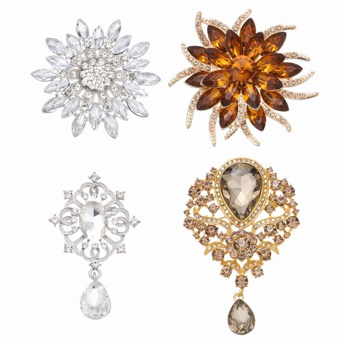 Per broche con pietre - a, fiore