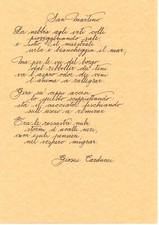 MANOSCRITTO Poesia "San