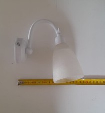 Applique parete vetro metallo bianco classica orientabile specchio bagno 1 luce