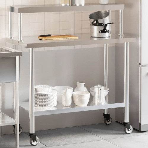 Tavolo lavoro acciaio inox - da,