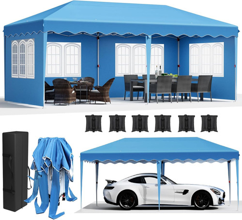 Gazebo pieghevole 3x6 con - pieghevole,