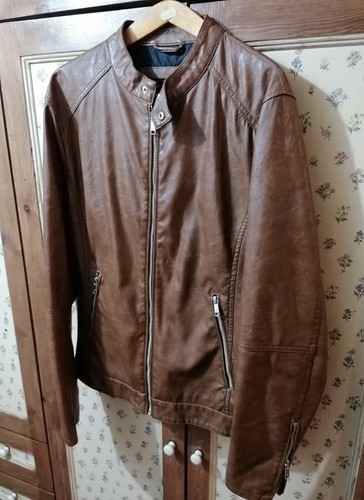 Giacca ecopelle marrone zara - giacca,
