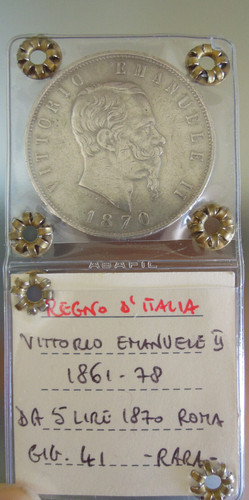 Lire 1870 moneta argento - 1870,