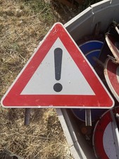 Cartello segnaletico stradale Pericolo vintage