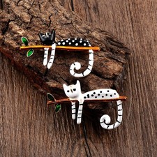 2 Pezzi Spille Gatto Gioielli