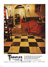 PUBLICITE ADVERTISING   1965   TARAFLEX  tapis plastique