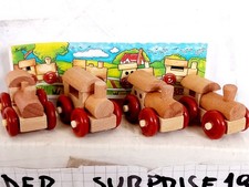 SORPRESINE KINDER FERRERO SERIE K96 N127 N130 VINTAGE TRENO LEGNO FIGURE TOP RAR