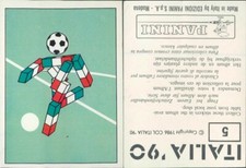  MASCOTTE ITALIA 90 N.5, FIGURINA PANINI - NEW/EDICOLA/PERFECT