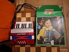 Fisarmonica Scarlatti UC104 bambino vintage anni 70 in scatola *